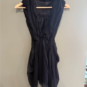Womens Black Ruffle Dress